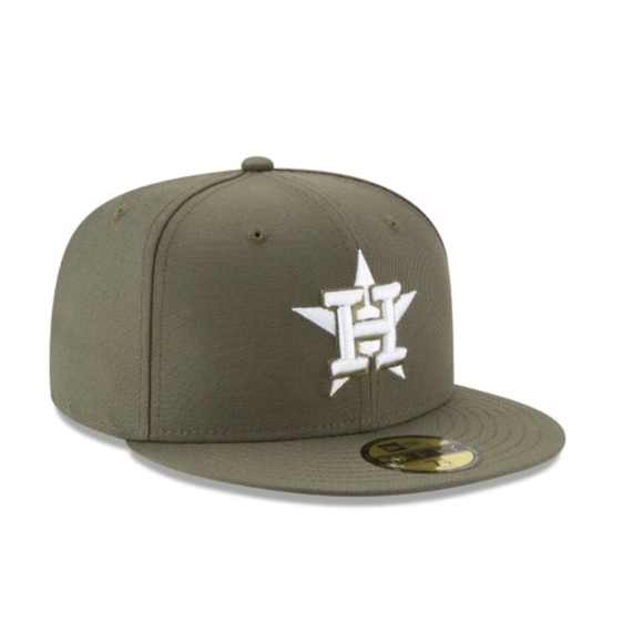 59FIFTY Fitted The Houston Astros Size 7 3/4 Olive - Picture 3 of 11
